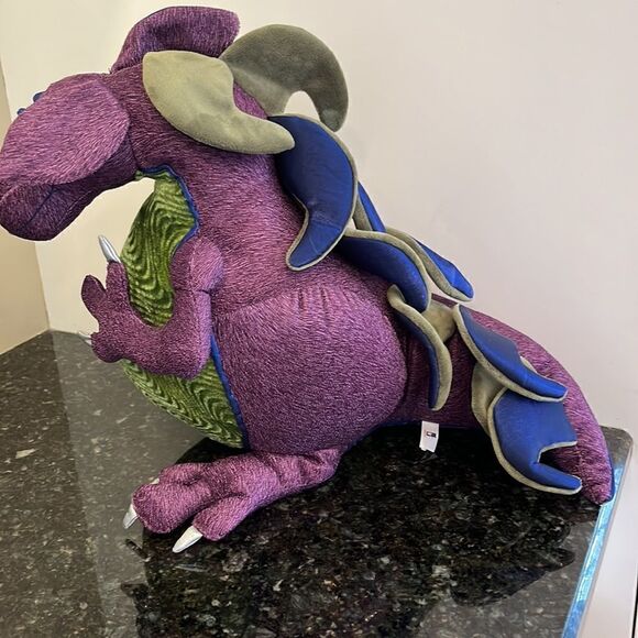 Purple Dragon large Plush Stuffed animal Toy ,Manhattan Toys. Size 13” - Picture 6 of 10